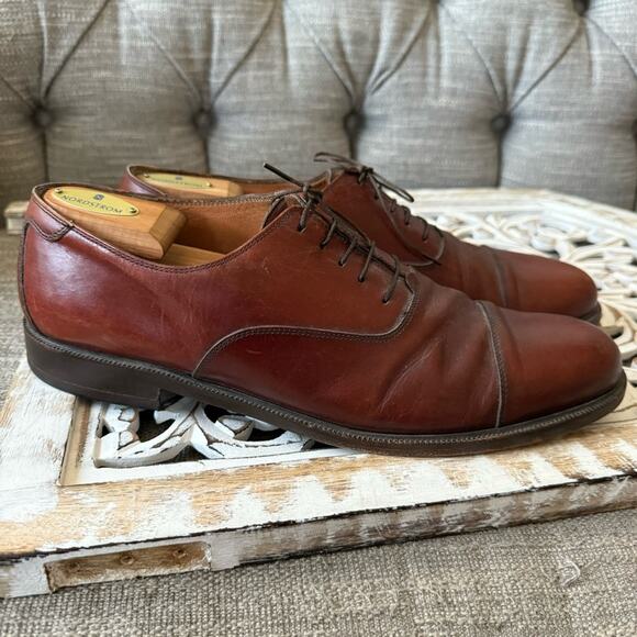 Salvatore Ferragamo Vintage Brown Leather Oxford Shoes Men’s 12 D